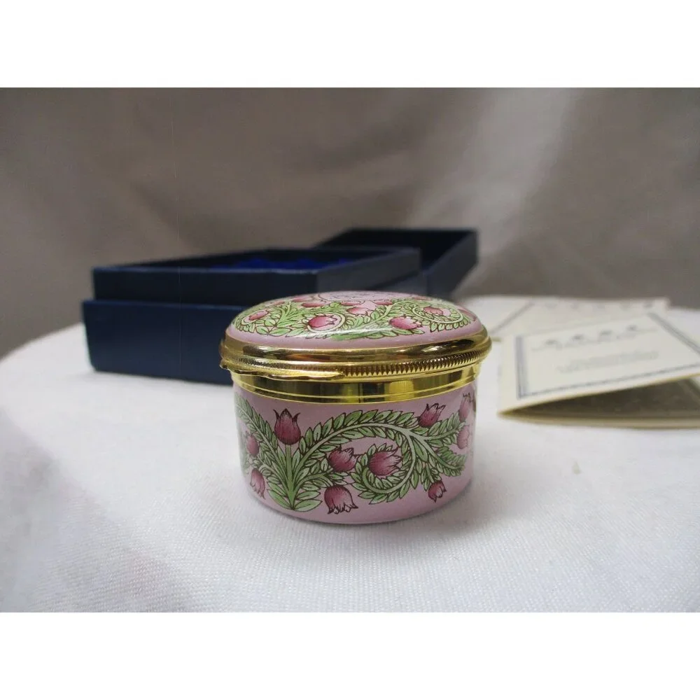 Enamel Box Halcyon Days St.‎ Valentines Day 1993 Snuff Pill Jewelry lovers